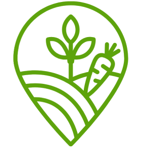 Repère de carte contenant un champ cultivé